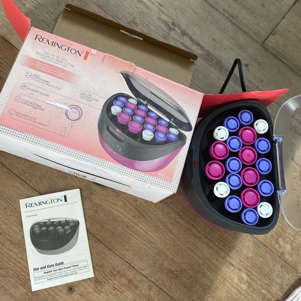 Remington exclusive wax core for a long lasting curls full-size set